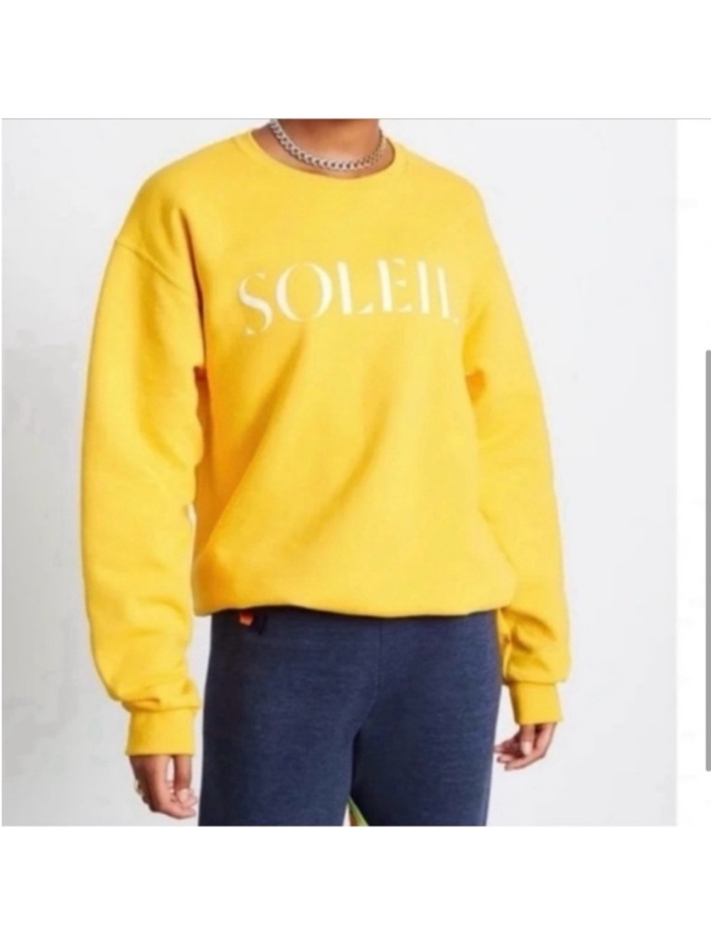 Paradised- Soleil Crewneck Sweatshirt- Gold. Size: Medium